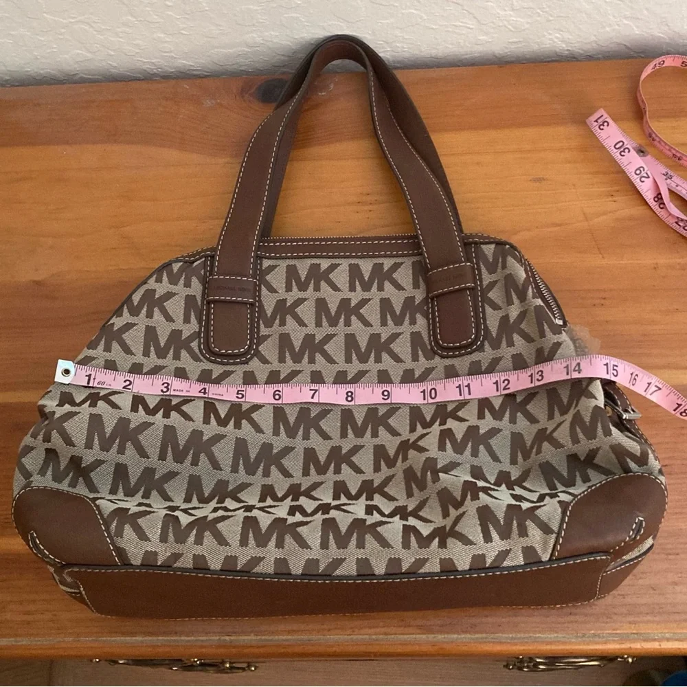 Michael Kors Brown Logo Satchel - Picture 14 of 16